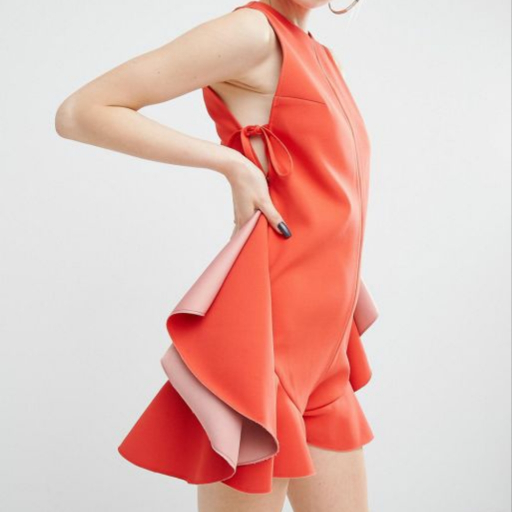 *SOLD* Kendall and Kylie Paprika Flutter Romper